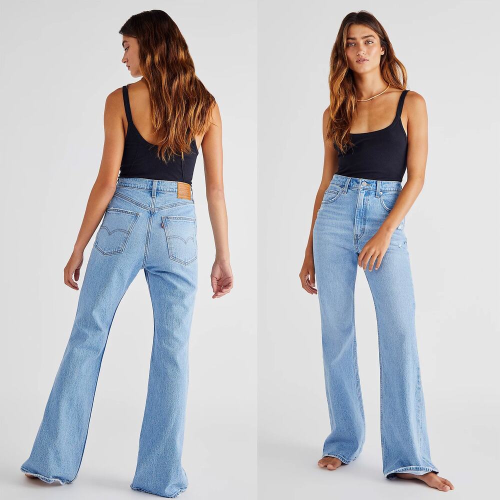 Levi’s 70s High Flare Jeans High Rise Light Wash Vintage Inspired Size 29